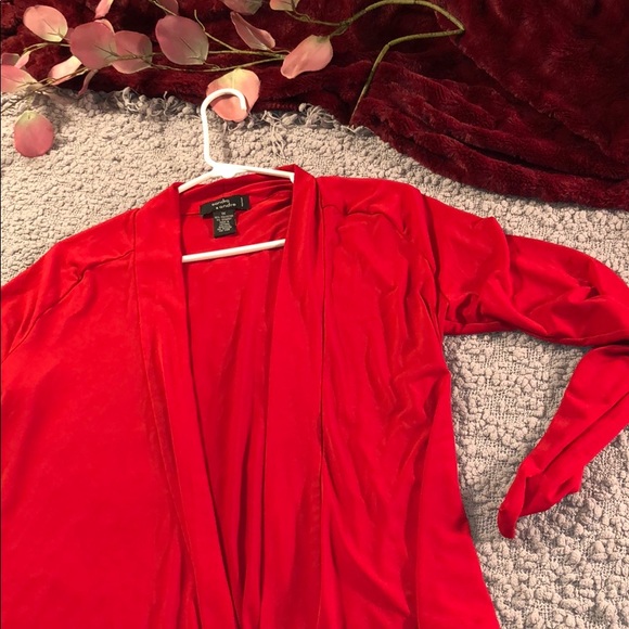 4/$20 Sandra and Andre red cardigan size 1X #69 - Picture 3 of 6